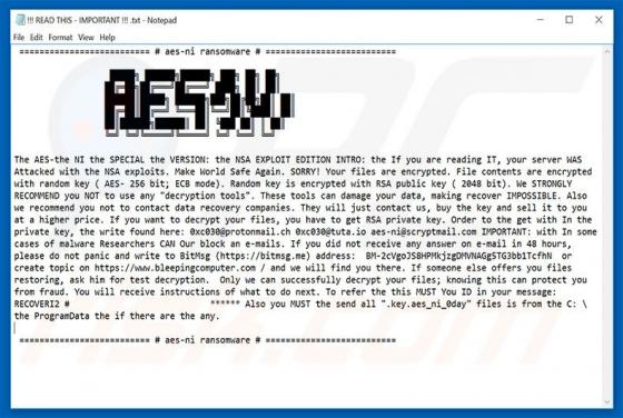 AES-NI Ransomware