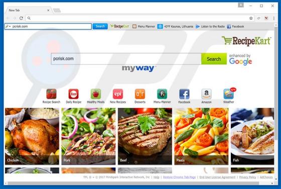 RecipeKart Toolbar
