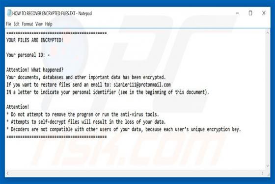 Amnesia Ransomware