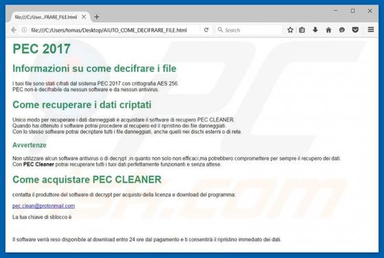 PEC 2017 Ransomware