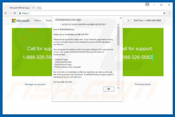 Access To Your Computer Has Been Restricted Scam