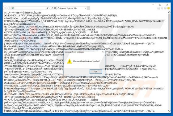 The ArialText Font Was Not Found Scam