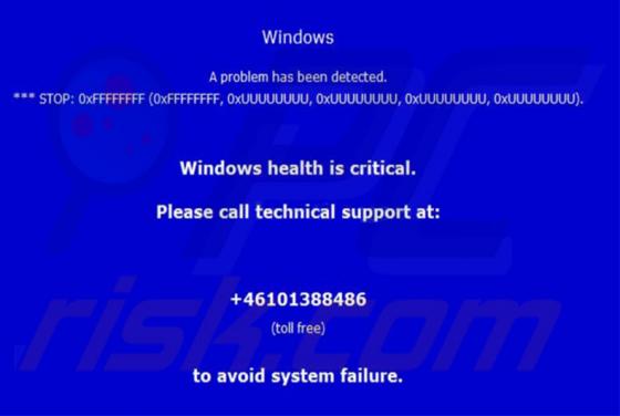 Windows Health Is Critical Scam