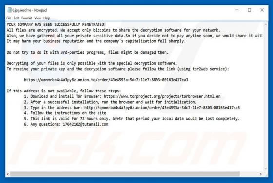 Bit paymer Ransomware