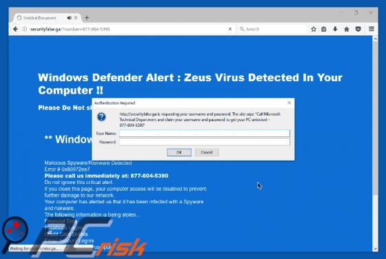 Call Microsoft Technical Department Scam