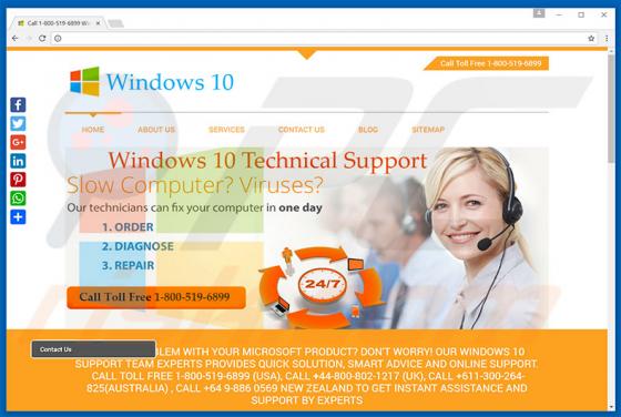 Windows 10 Technical Support Scam