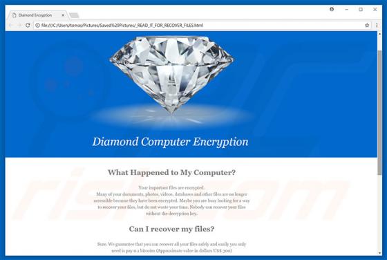 Diamond Computer Encryption Ransomware