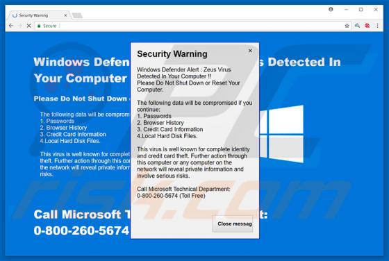 Security Warning Scam