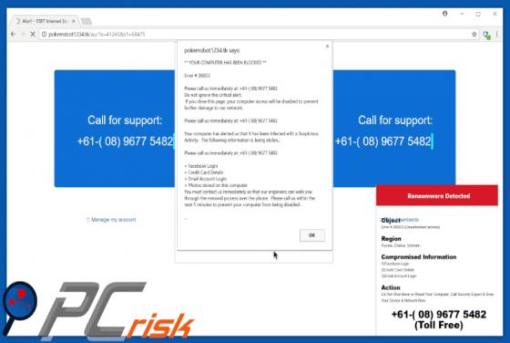 Ransomware Detected Scam