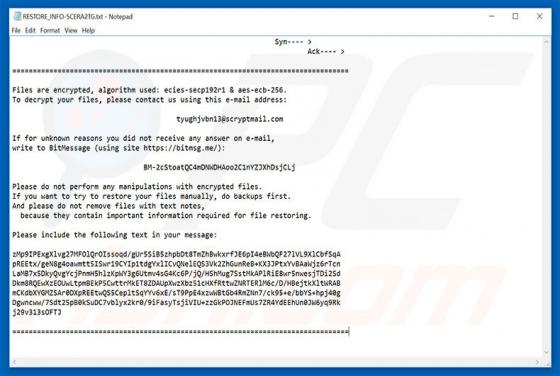 SynAck Ransomware