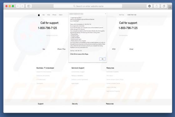 Apple Warning Alert POP-UP Virus (Mac)