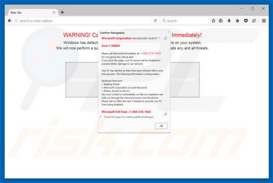 Microsoft Corporation HAS BLOCKED YOUR PC Scam