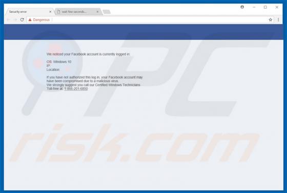 Facebook Account Is Currently Logged In Scam