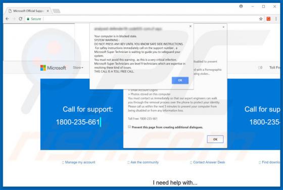 SYSTEM WARNING Scam