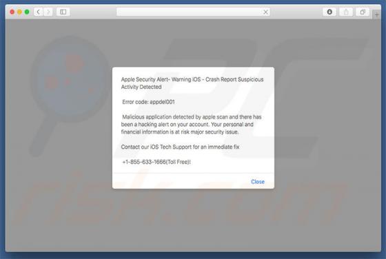 Apple Security Alert Scam (Mac)