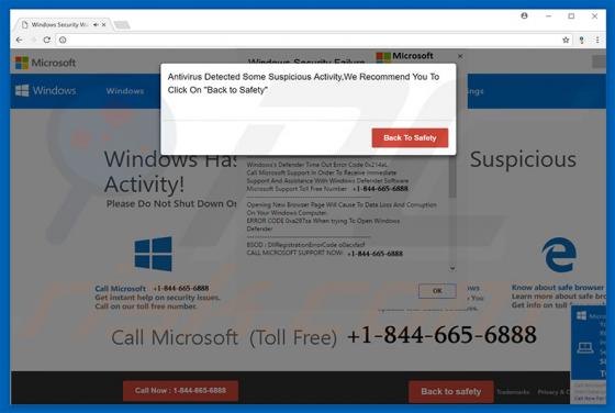 Antivirus Detected Some Suspicious Activity Scam