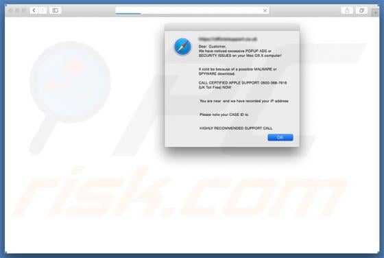 Excessive POPUP ADS or SECURITY ISSUES Scam (Mac)