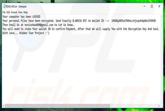 Powerful Hidden Tear Ransomware