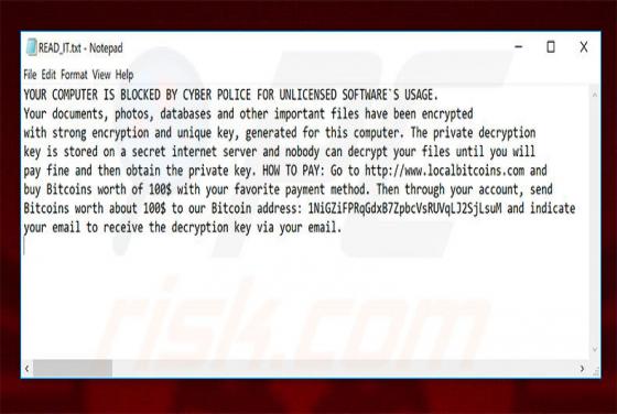 Cyber Police Ransomware