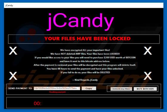 jCandy Ransomware