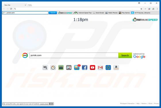 TestOnlineSpeed Toolbar