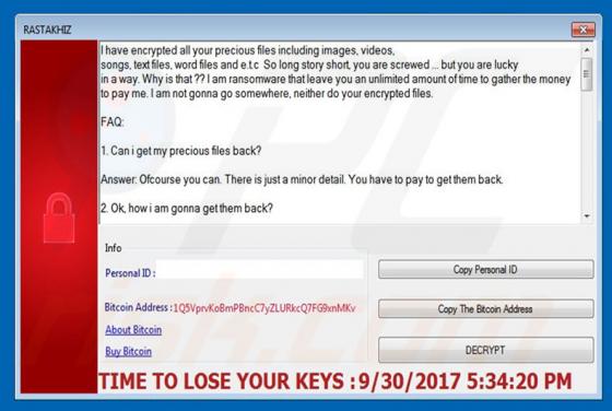 RASTAKHIZ Ransomware