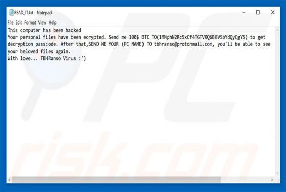 TBHRanso Ransomware