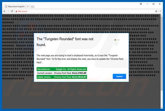 The Tungsten Rounded Font Was Not Found Scam