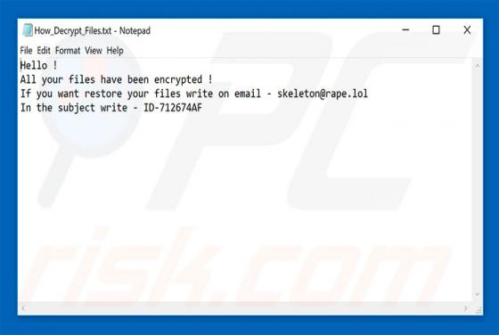 Skeleton Ransomware