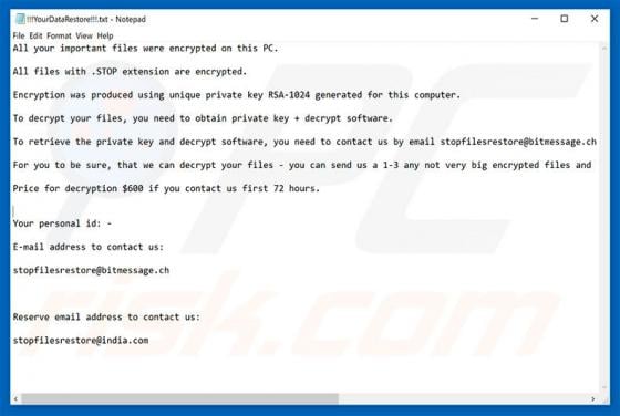 STOP Ransomware