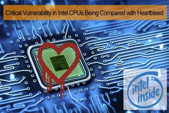 Critical Vulnerability in Intel CPUs Being Compared with Heartbleed
