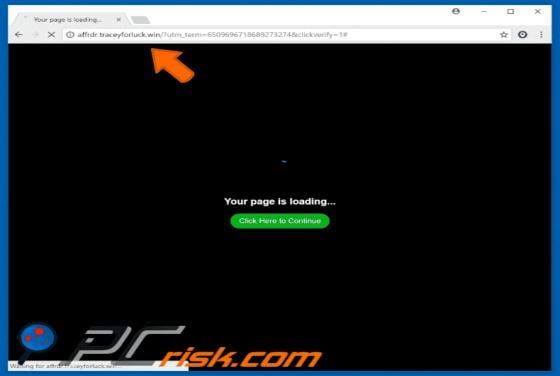Traceyforluck.win Redirect