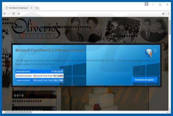 Microsoft Font Pack Was Not Found Scam