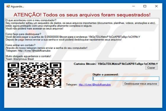 Team Anonymous Brazil Ransomware