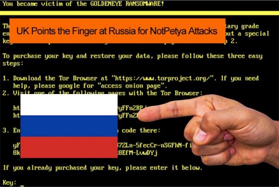UK Points the Finger at Russia for NotPetya Attacks