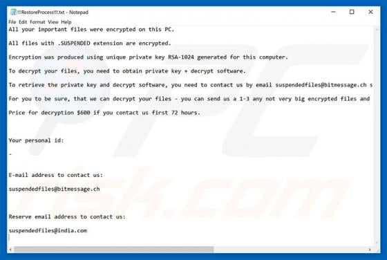 SUSPENDED Ransomware