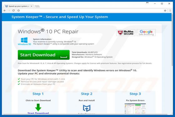 System Keeper Unwanted Application
