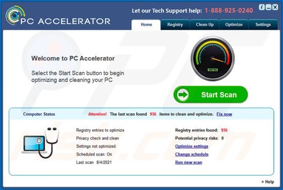 PC Accelerator Unwanted Application