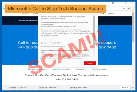 Microsoft’s Call to Stop Tech Support Scams