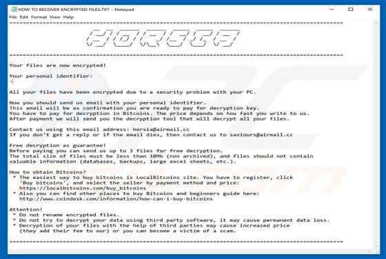 Horsia Ransomware