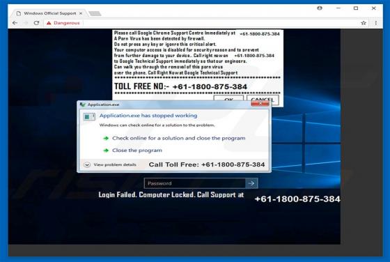 Google Chrome Support Centre POP-UP Scam