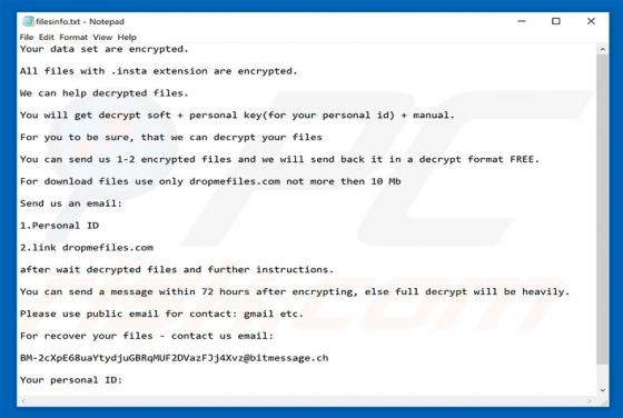 Insta Ransomware