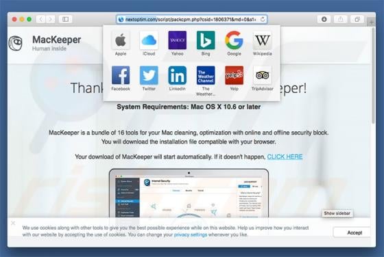 Nextoptim.com POP-UP Redirect (Mac)