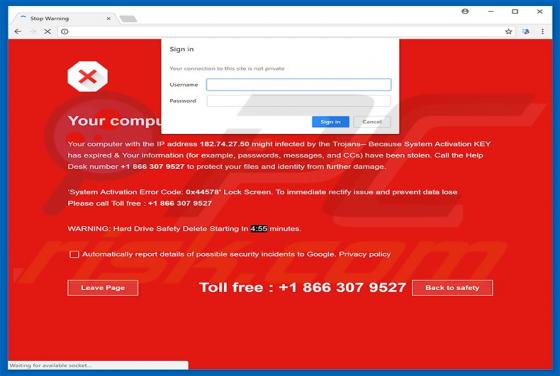 Your Computer Might Be Infected By Trojans POP-UP Scam