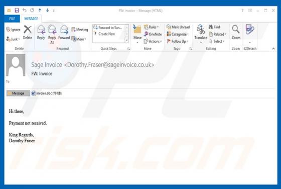 Sage Invoice Email SPAM