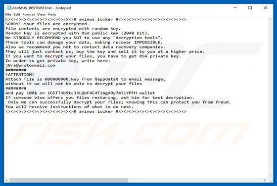 ANIMUS Ransomware