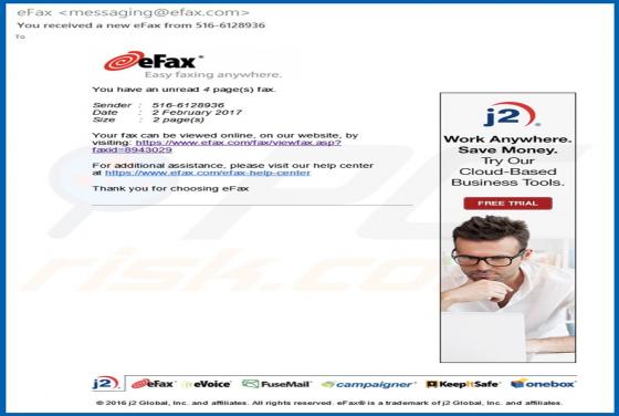 eFax Email Virus