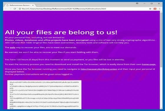 RaRansomware Virus