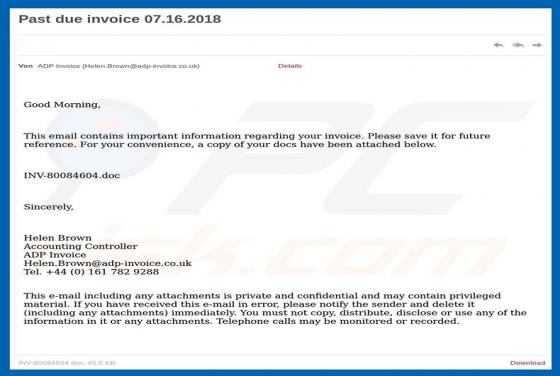 ADP Email Virus