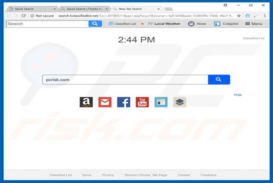 Search.hclassifiedlist.net Redirect